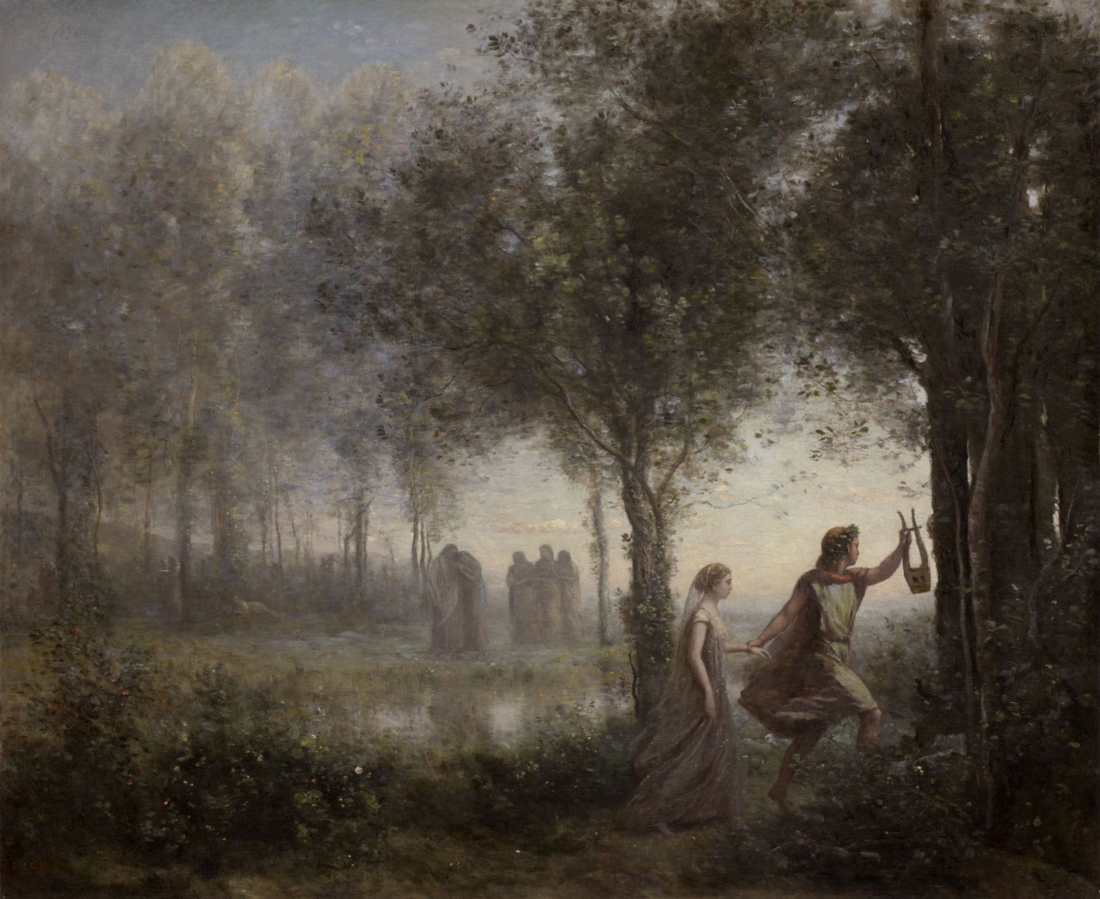 Orpheus Leading Eurydice from the Underworld - Jean-Baptiste-Camille Corot